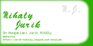 mihaly jurik business card